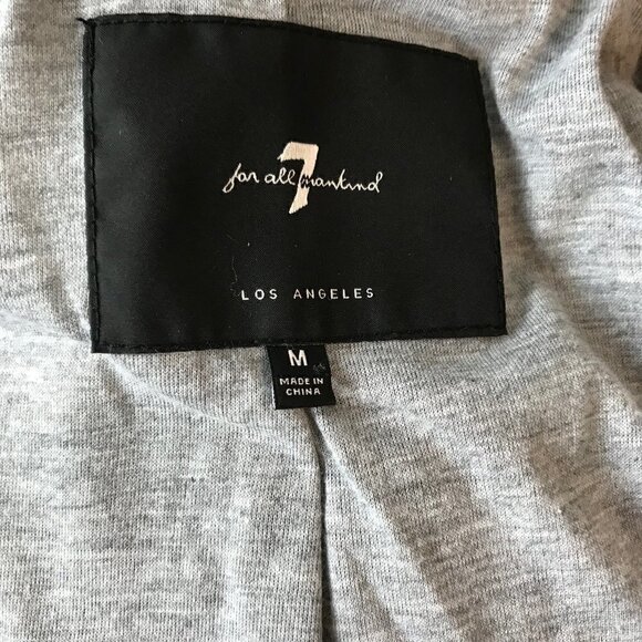 7 FOR ALL MANKIND | TEDDY CROP BROWN PLAID JACKET SIZE M - Picture 7 of 8